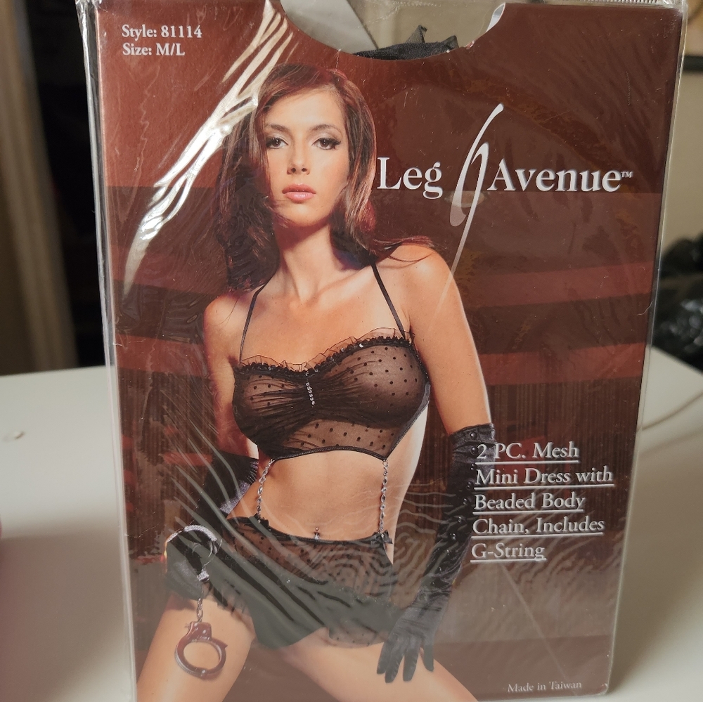Leg Avenue Black Lace Chemise Size Medium